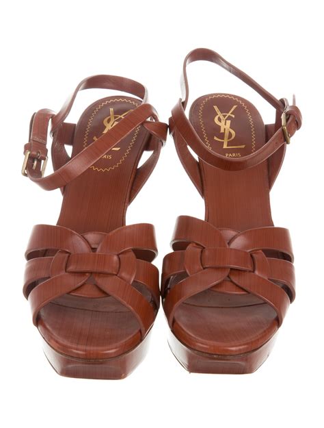 ysl tribute sandal wide feet|saint laurent tribute platform sandals.